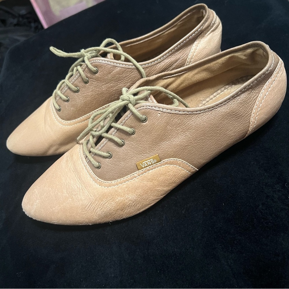 Vans Tan Leather Women's Shoes